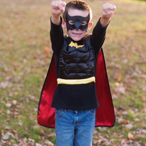 New w/Tag-Great Pretenders Reversible Superhero Tunic Cape with Mask Size 4-7 - Picture 13 of 16